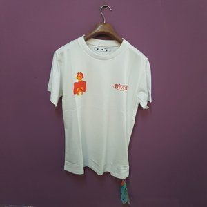 Off-White White T-Shirt With Pivot Printed